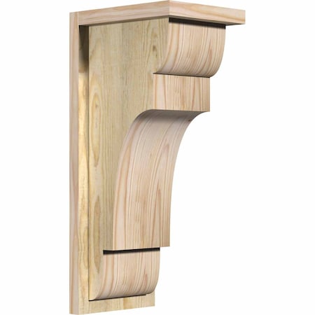 Ekena Millwork New Brighton Rough Sawn Corbel w/Backplate, Douglas Fir, 8"W x 10"D x 22"H COR08X10X22NEB01RDF